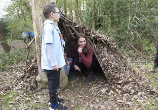 Kate Middleton in a teepee