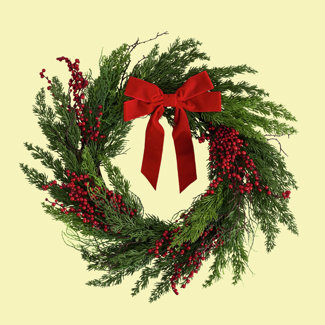 Habitat, Classic Red Foliage Christmas Wreath