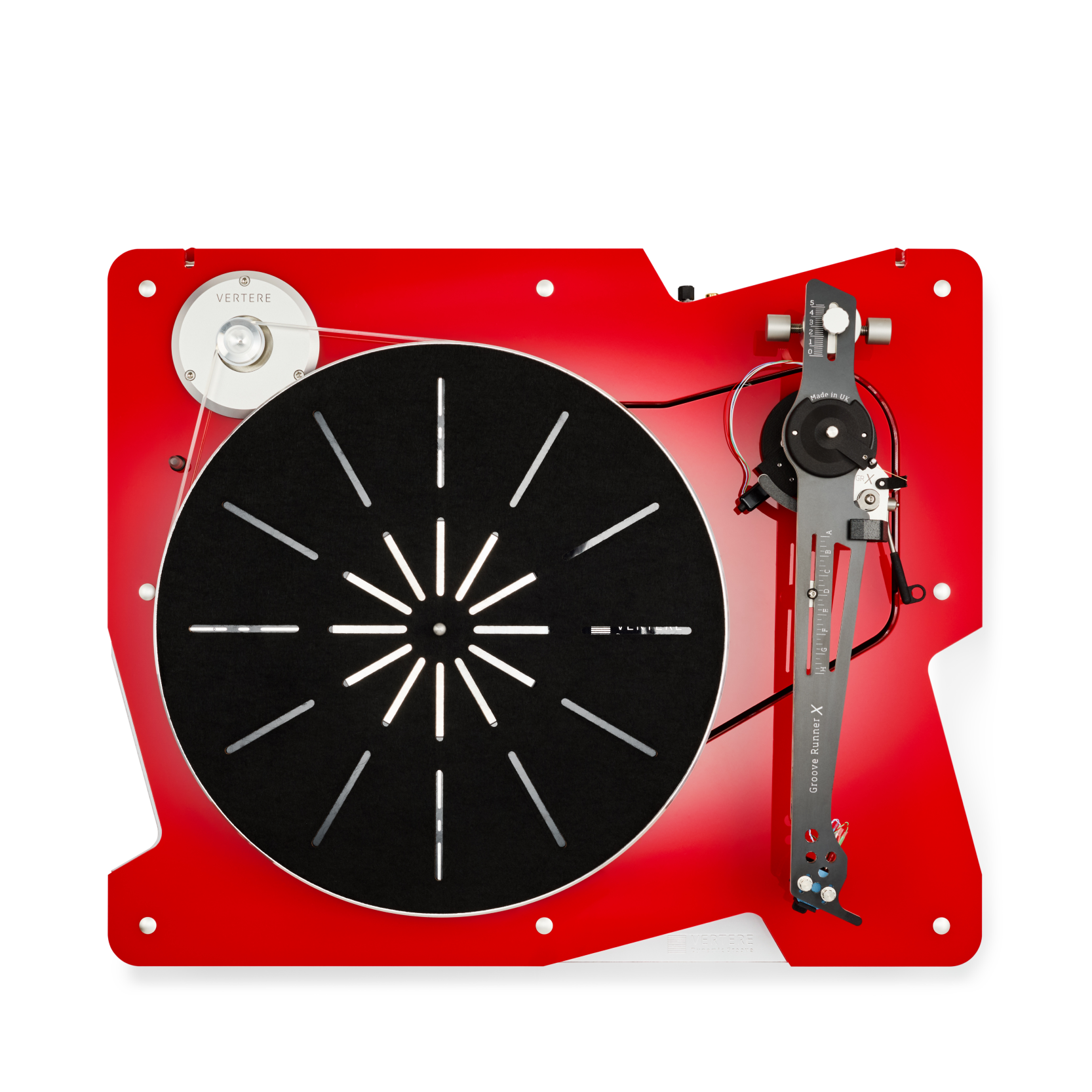 Vertere DG-X turntable in red finish