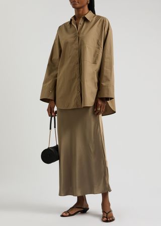 By Malene Birger, Boshan satin midi skirt