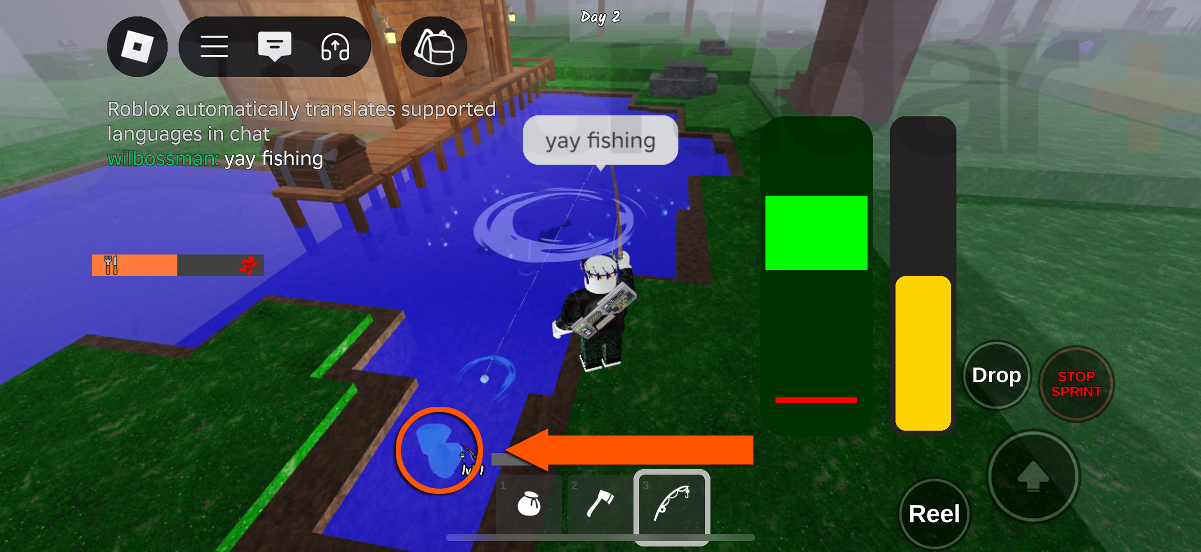 Redeeming the 99 Nights in the Forest yay fishing code