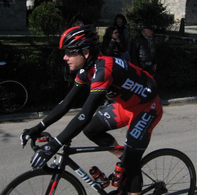 Cadel Evans (BMC Racing Team) rolls out