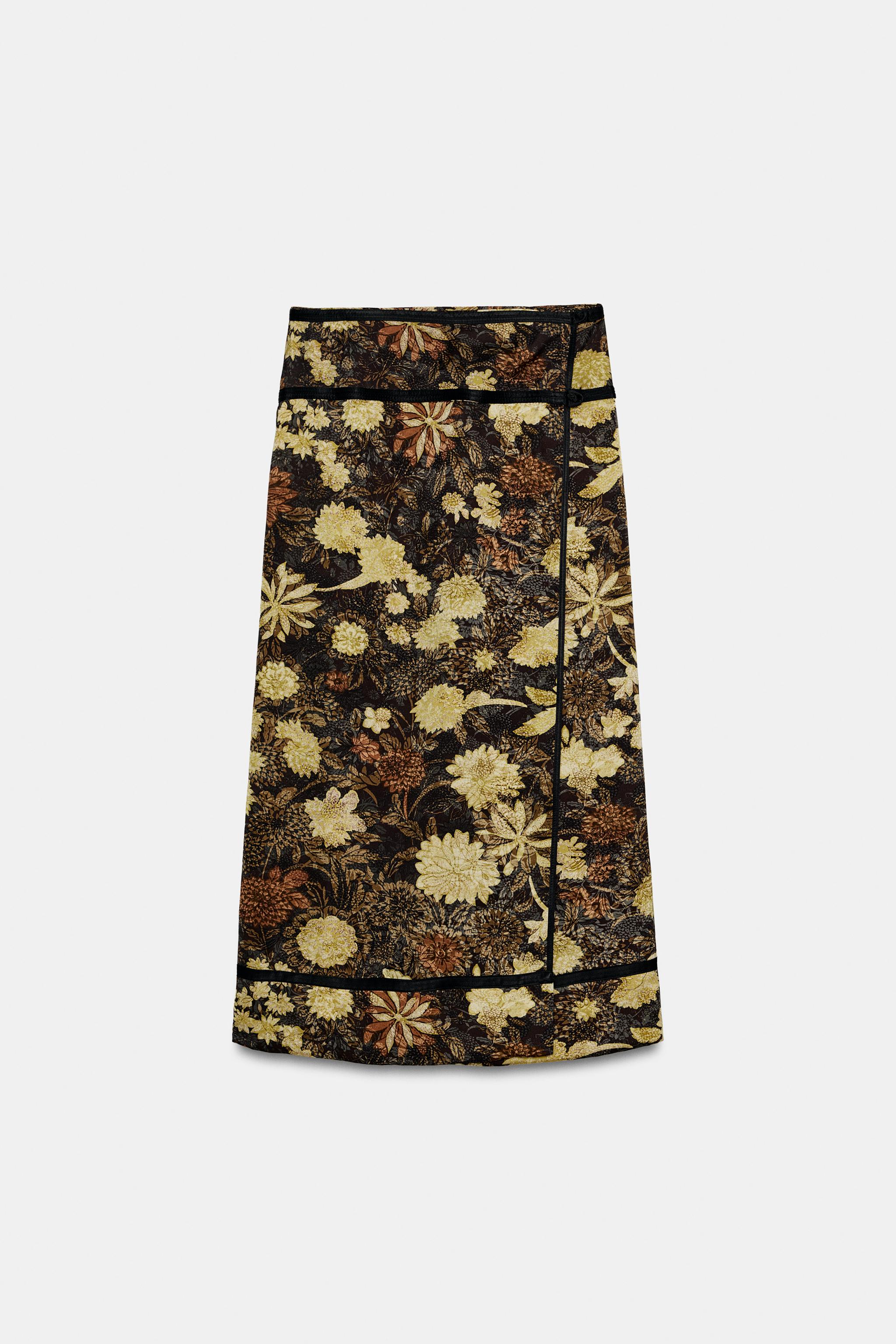 Zw Collection Floral Wrap Skirt - Multicolored - Xs