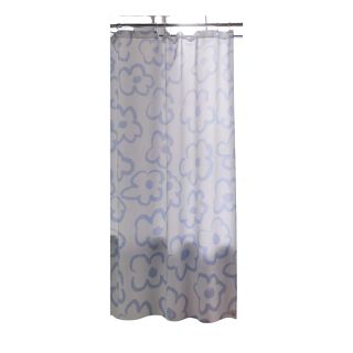 Light Blue Daisy Shower Curtain