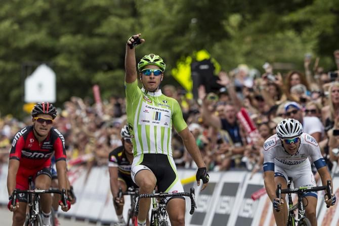 Peter Sagan (Cannondale) claimed his third victory of the 2013 USA Pro Challenge in Fort Collins