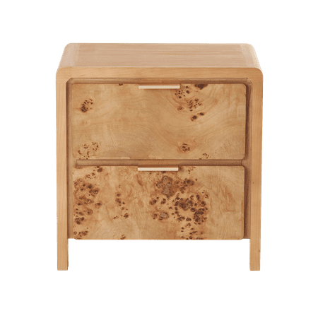 Cozayh Fully-Assembled Farmhouse Nightstand With Drawer, 2-Drawer Distressed Wood Retro Accent Bedside Table, Small Nightstand Organizer, Mid Century Modern End Table for Bedroom