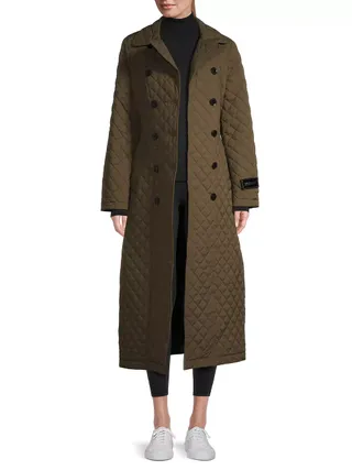 Daisy Quilted Trench Coat