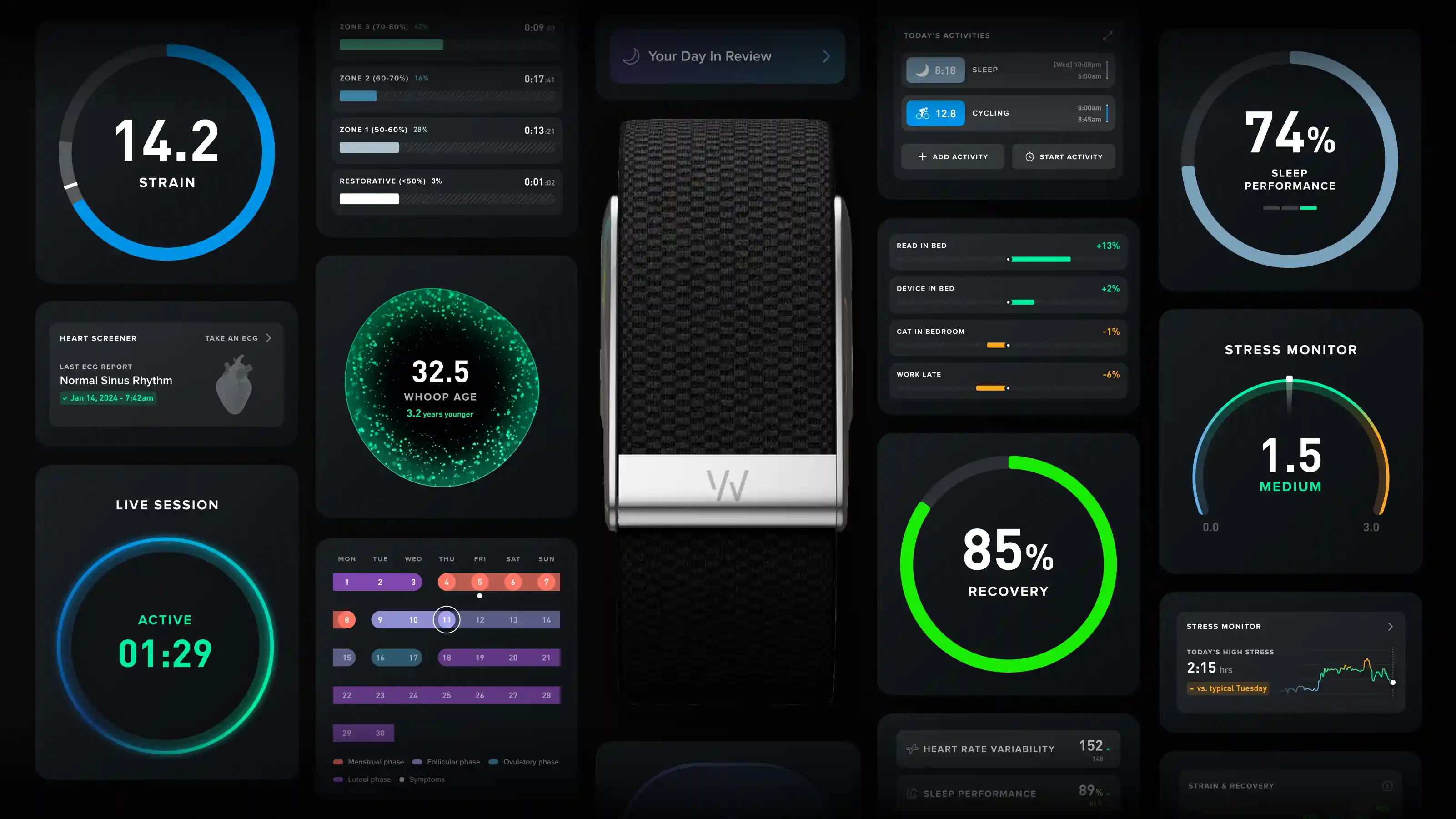Whoop AI features and clinician access in the app