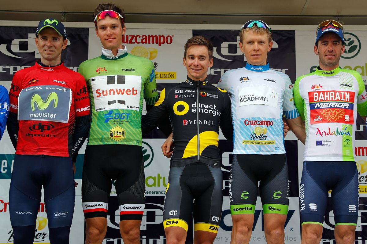 The leader's jerseys in Ruta del Sol