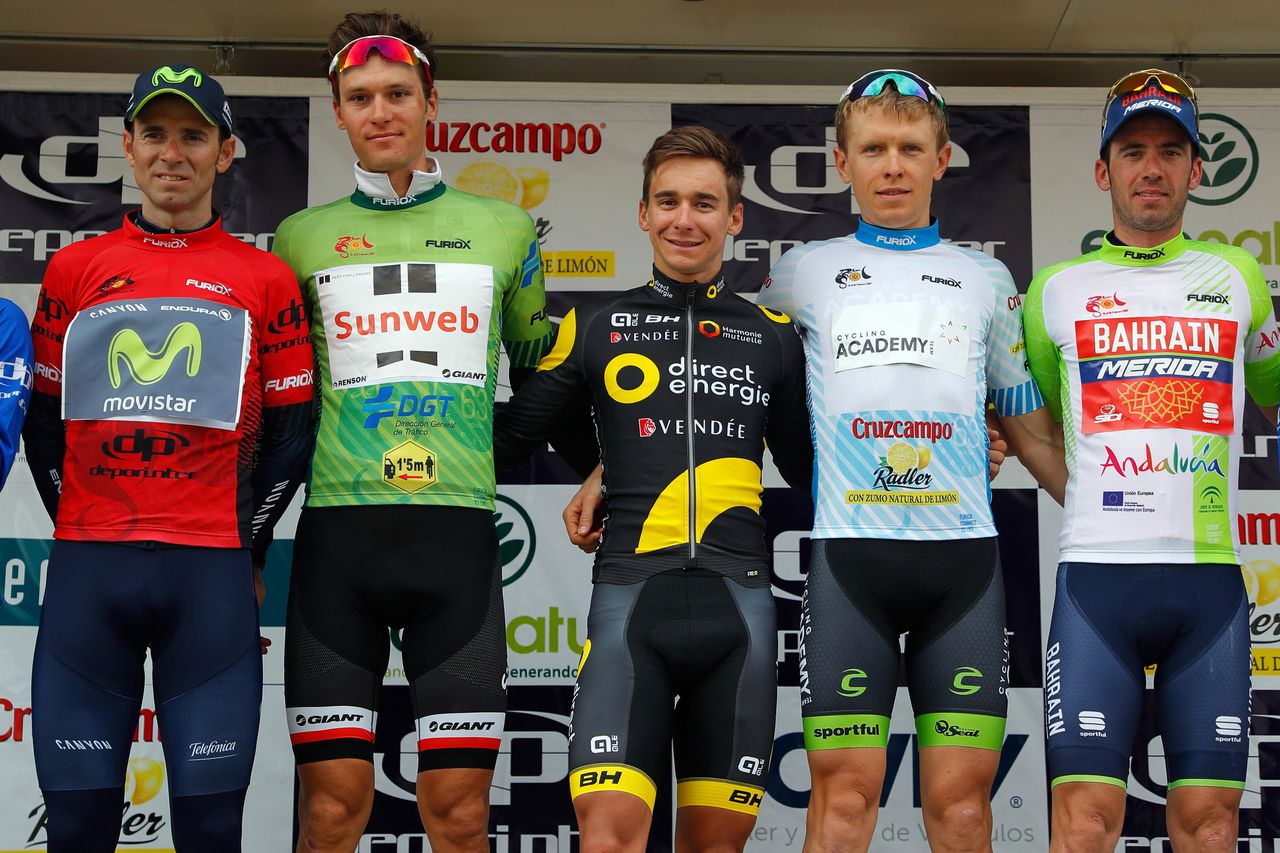 The leader's jerseys in Ruta del Sol