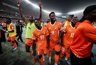 Ivory Coast celebrate victory over DR Congo