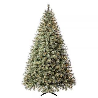 Tall faux Christmas tree