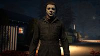 Michael Meyers standing in the middle of the street in Halloween: The Game
