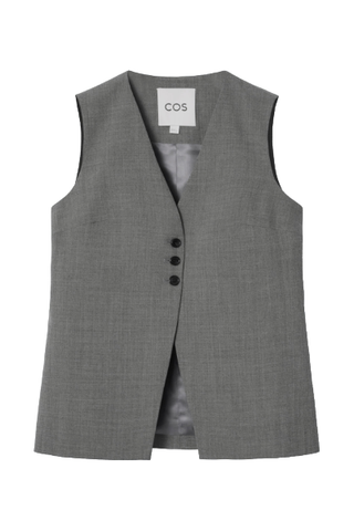 COS Longline Tailored Twill Waistcoat (Was $135) 