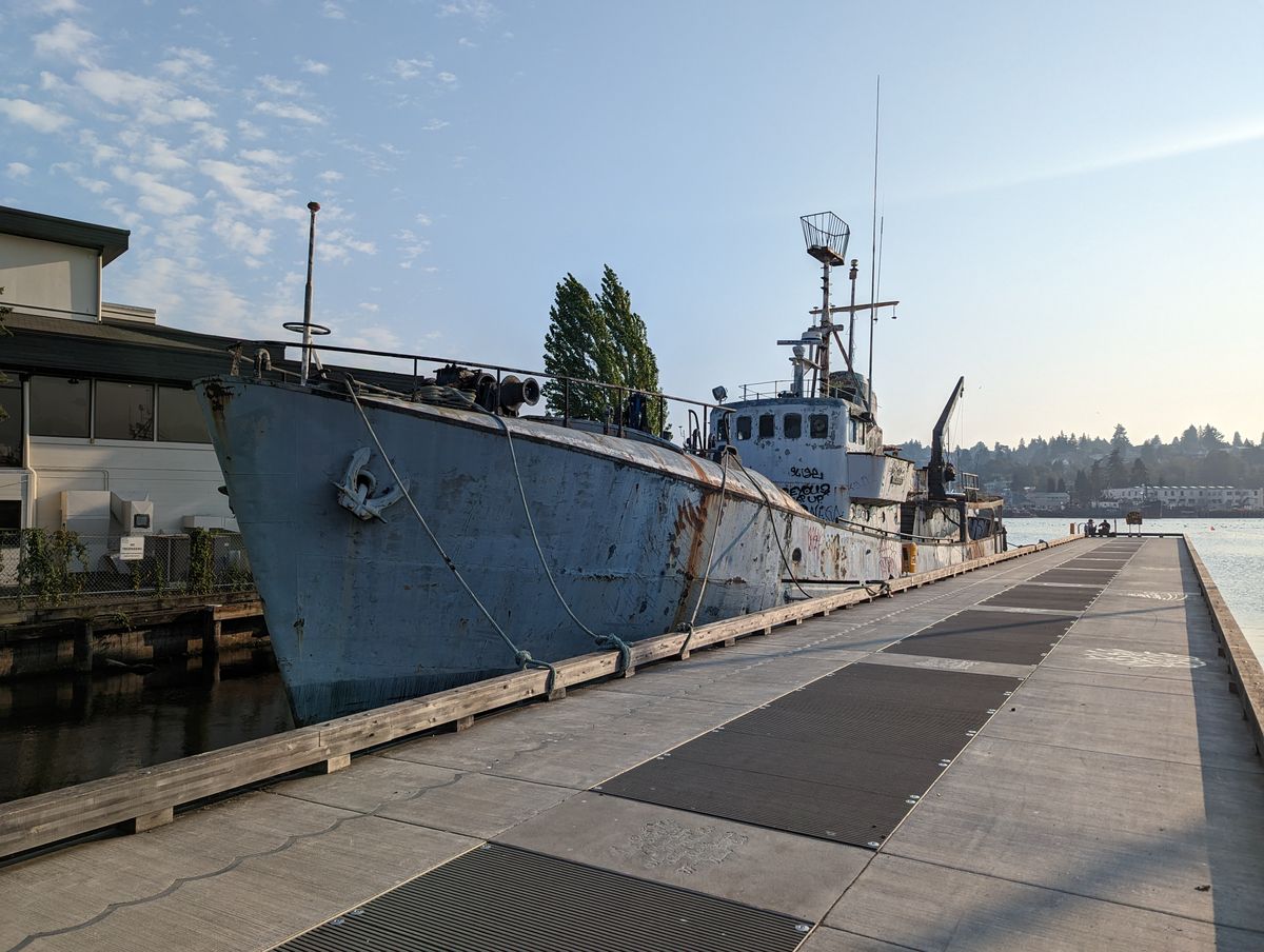 Pixel 7 wide capture of a boat