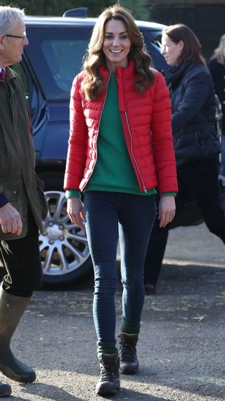 Catherine, Princess of Wales visits Peterley Manor Farm in Buckinghamshire on December 4, 2019