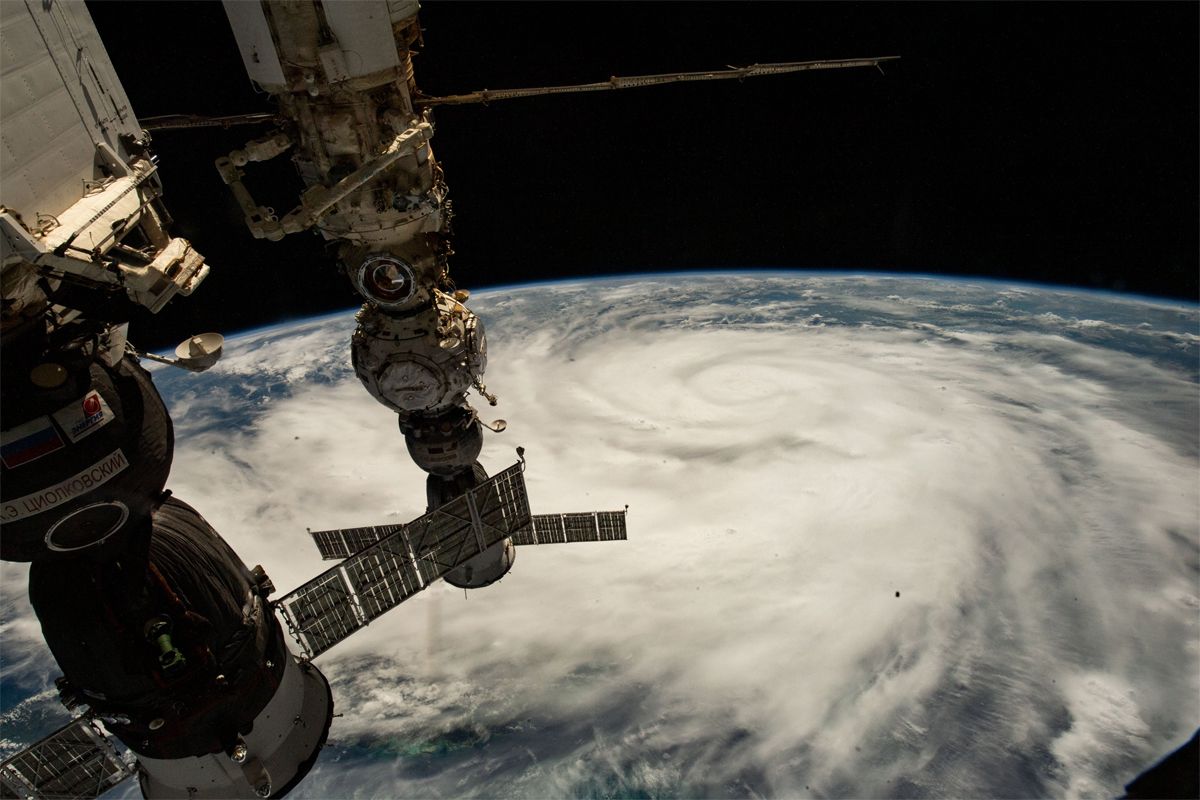 Hurricane Ian churns just south of Cuba on Sept. 26, 2022 in this photo taken by an astronaut on the International Space Station.