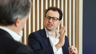 Dario Amodei, co-founder and chief executive officer of Anthropic, at Bloomberg House during the World Economic Forum (WEF) in Davos, Switzerland, on Tuesday, Jan. 20, 2026. The annual Davos gathering of political leaders, top executives and celebrities runs from Jan. 19-23. Photographer: Chris Ratcliffe/Bloomberg via Getty Images