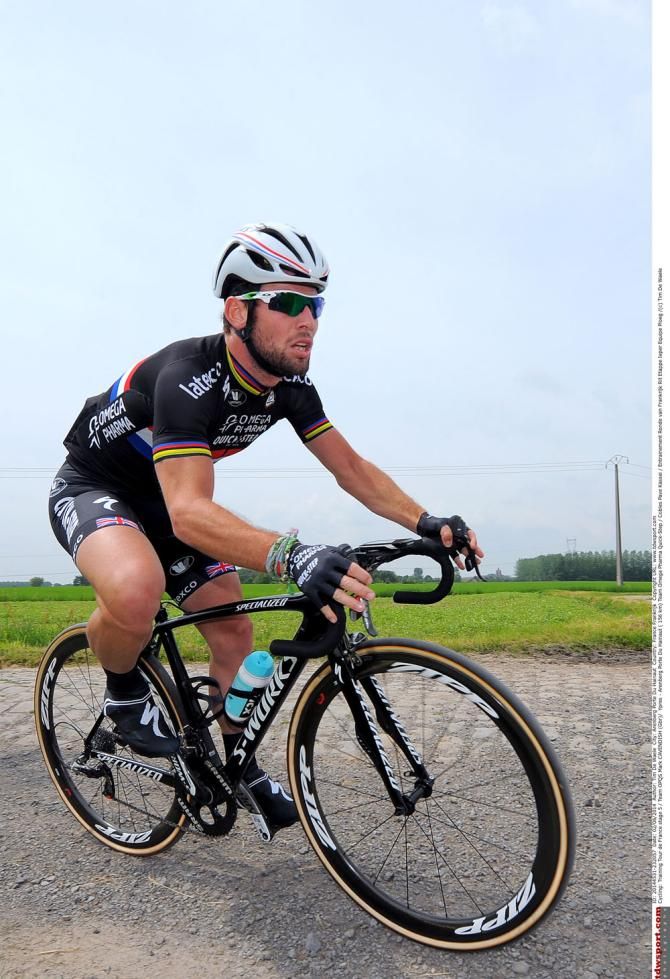 Mark Cavendish (Omega Pharma QuickStep) in action