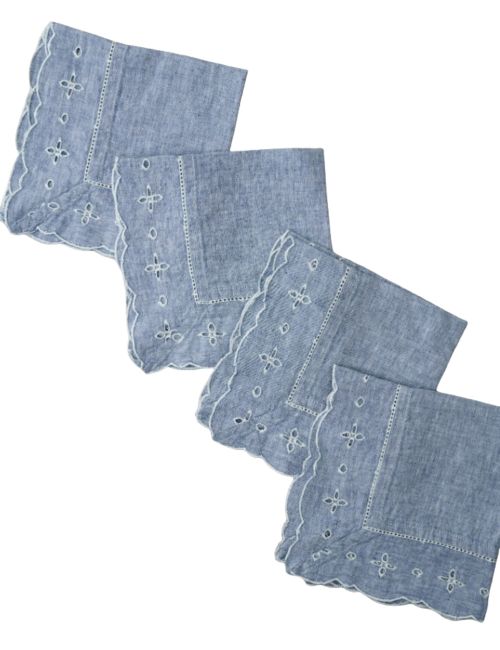 Chambray Eyelet Napkin Set of Four