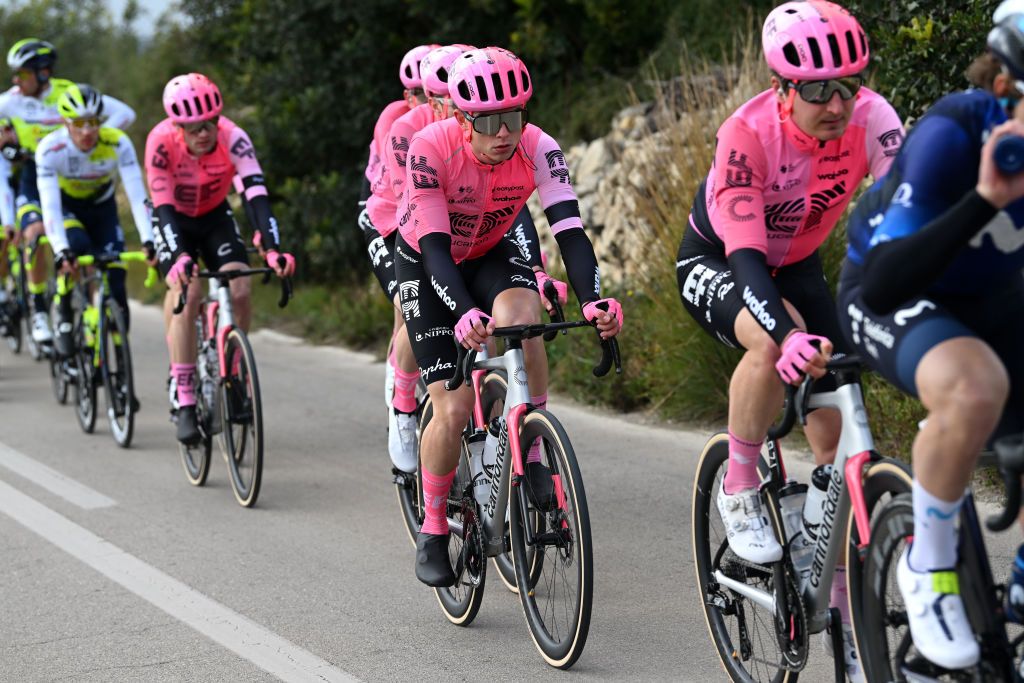 ALCUDIA SPAIN JANUARY 26 Marijn van den Berg of The Netherlands and Team EFEasyPost competes during the 32nd Challenge Ciclista Mallorca 2023 Trofeo Ses Salines Alcdia a 1586km one day race from Ses Salines to Por DAlcdia ChallengeMallorca on January 26 2023 in Alcudia Spain Photo by Dario BelingheriGetty Images