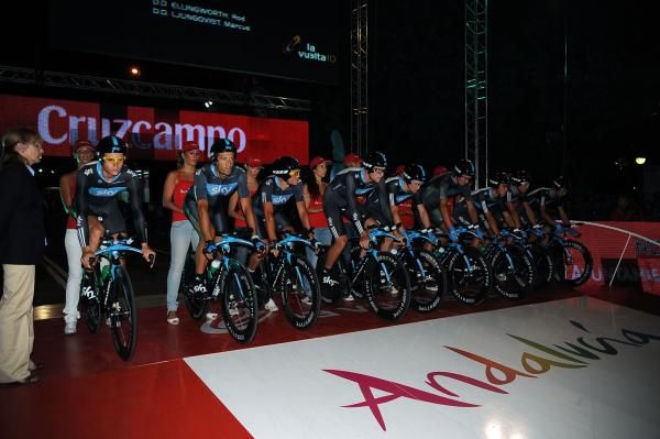 Team Sky before the start