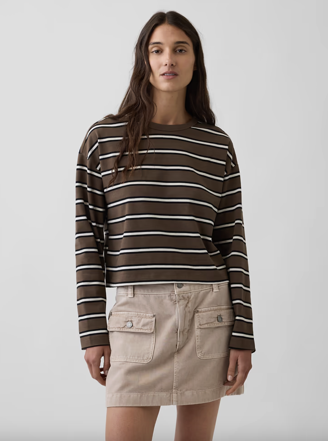 Gap, Knit Oversized Crop T-Shirt