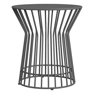 black metal outdoor side table