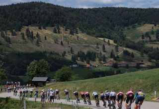 The peloton on stage 20 of the Tour de France