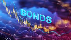 Bond market concept with financial chart representing fixed income investing and market analysis.