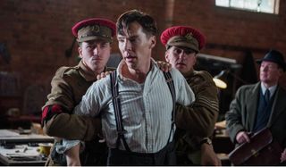 The Imitation Game Benedict Cumberbatch restrained by army officers