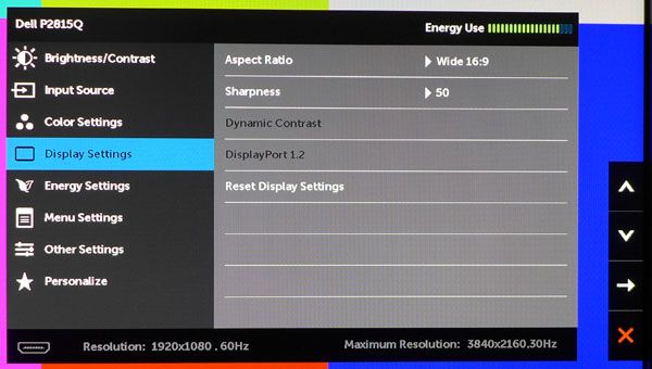 Dell P2815Q OSD Setup And Calibration
