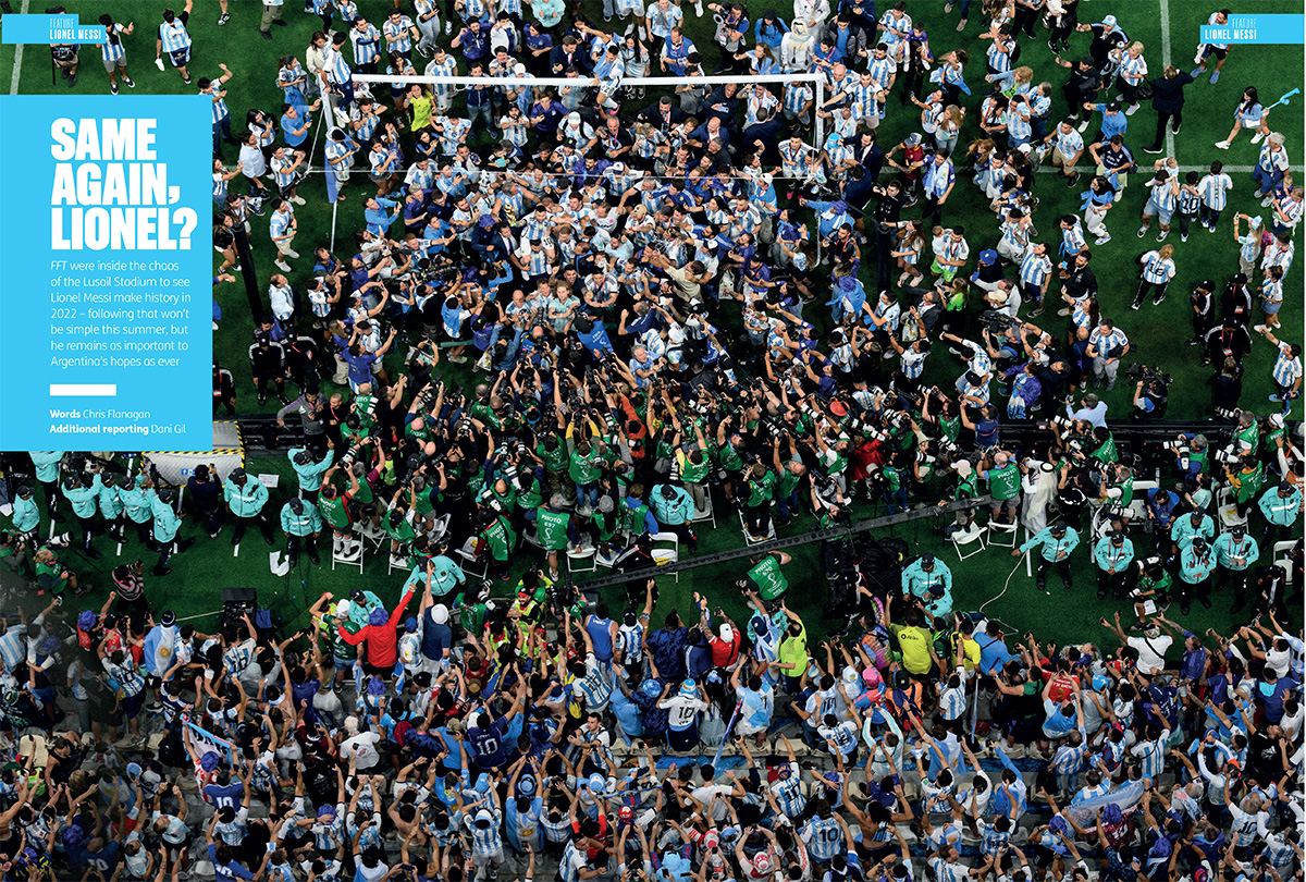 Pages from the July 2026 issue of FourFourTwo magazine