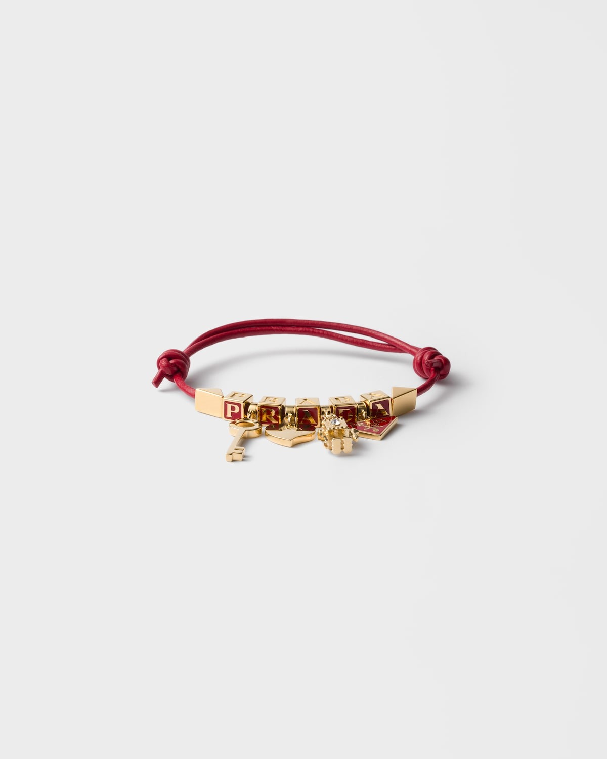 prada, Nappa Leather and Metal Bracelet