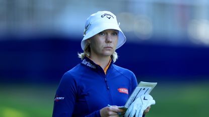 Madelene Sagstrom looks on at the KPMG Women&#039;s PGA Championship