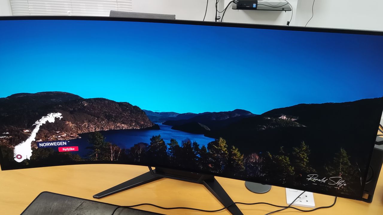 Corsair Xeneon Flex on desk
