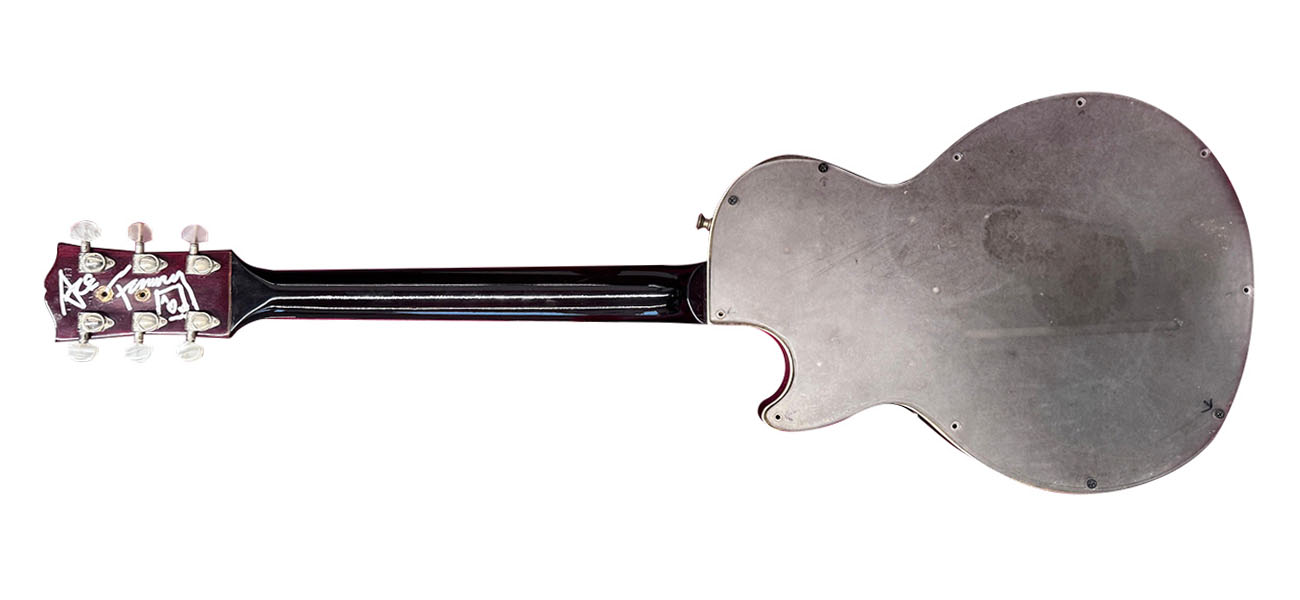 Ace Frehley&#039;s 1999/2000 Gibson Les Paul &#039;Smoker&#039; is up for auction and has a sunburst finish, is routed for three humbuckers, but has been modified to emit smoke from the neck pickup cavity