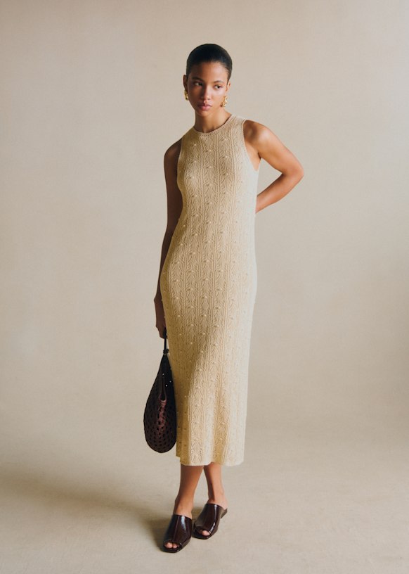 Wilma Dress - Cream - Organic Cotton - Textile Made From Organic Fibers - S&amp;eacute;zane
