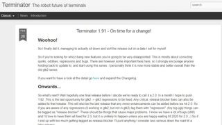 Terminator website screenshot