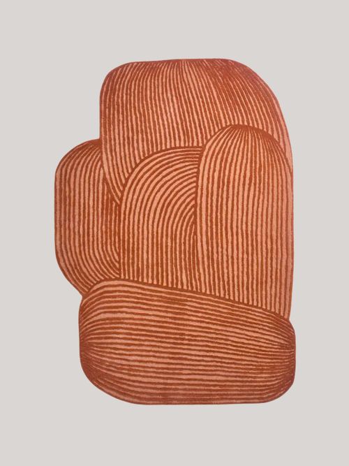 Rust Casey Wool Tufted Rug