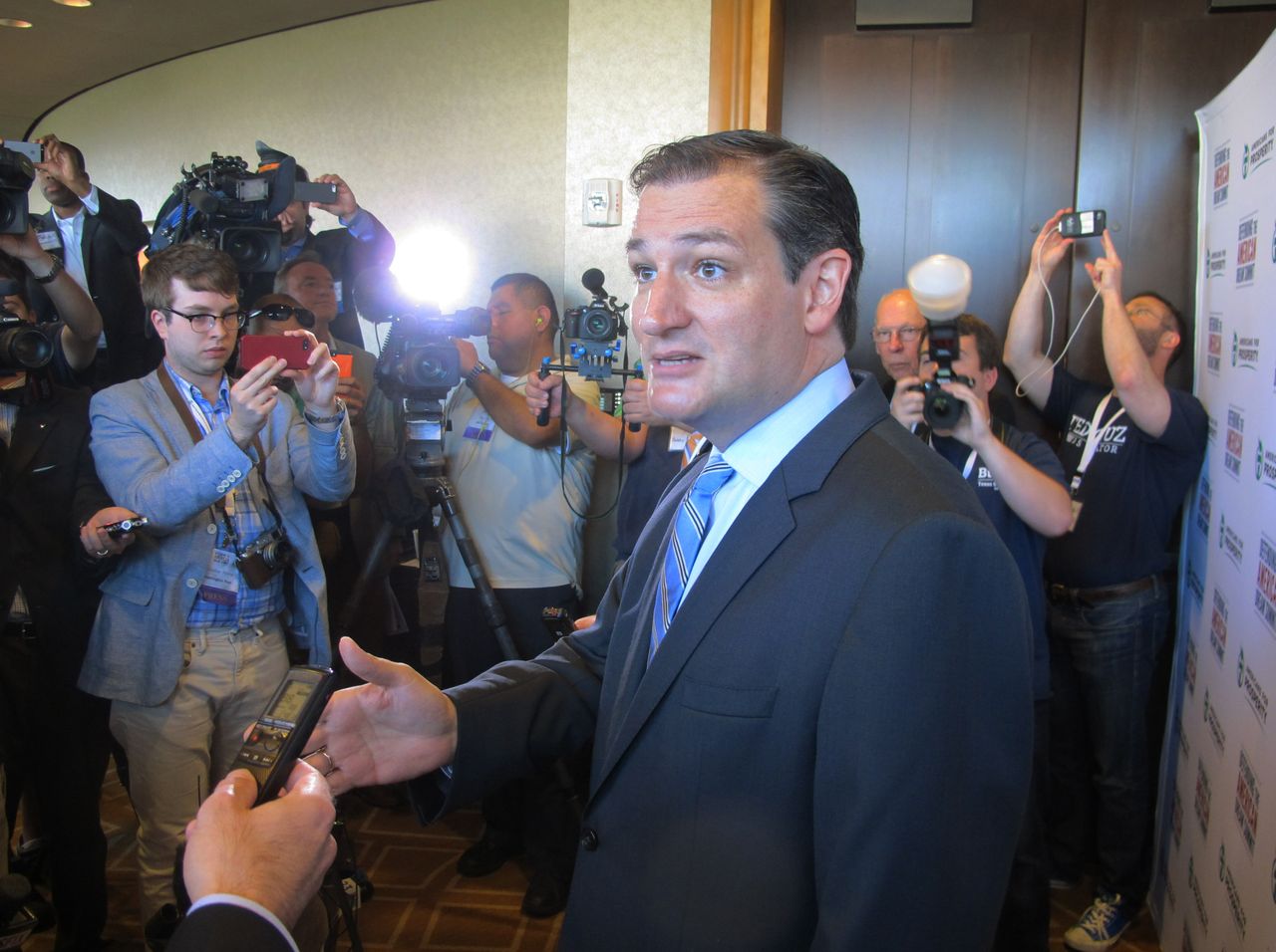 Ted Cruz, surprised by the press