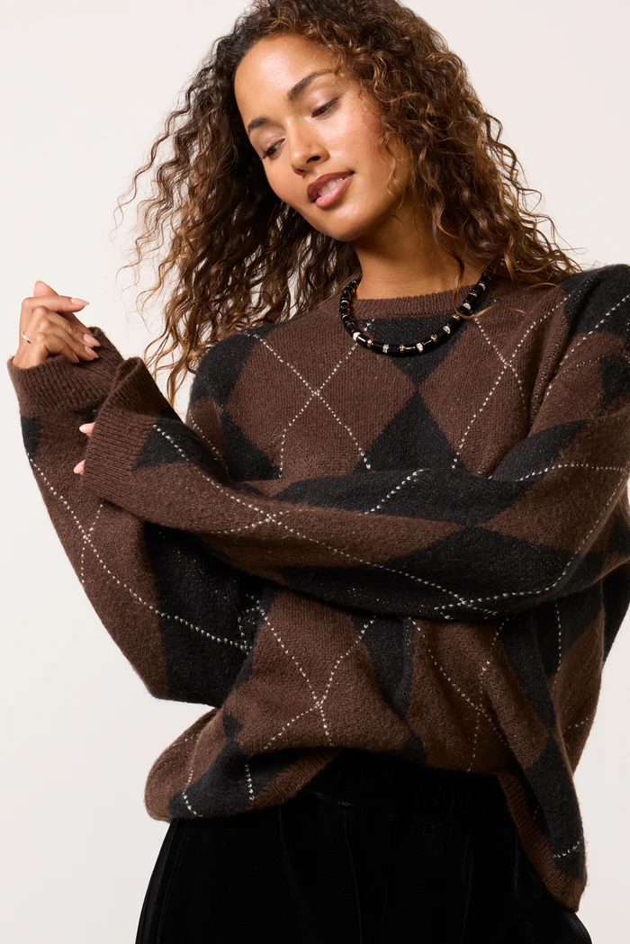 SANCTUARY, Argyle Pullover