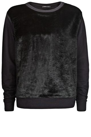 Mango Faux Fur Combi Sweatshirt, £44.99