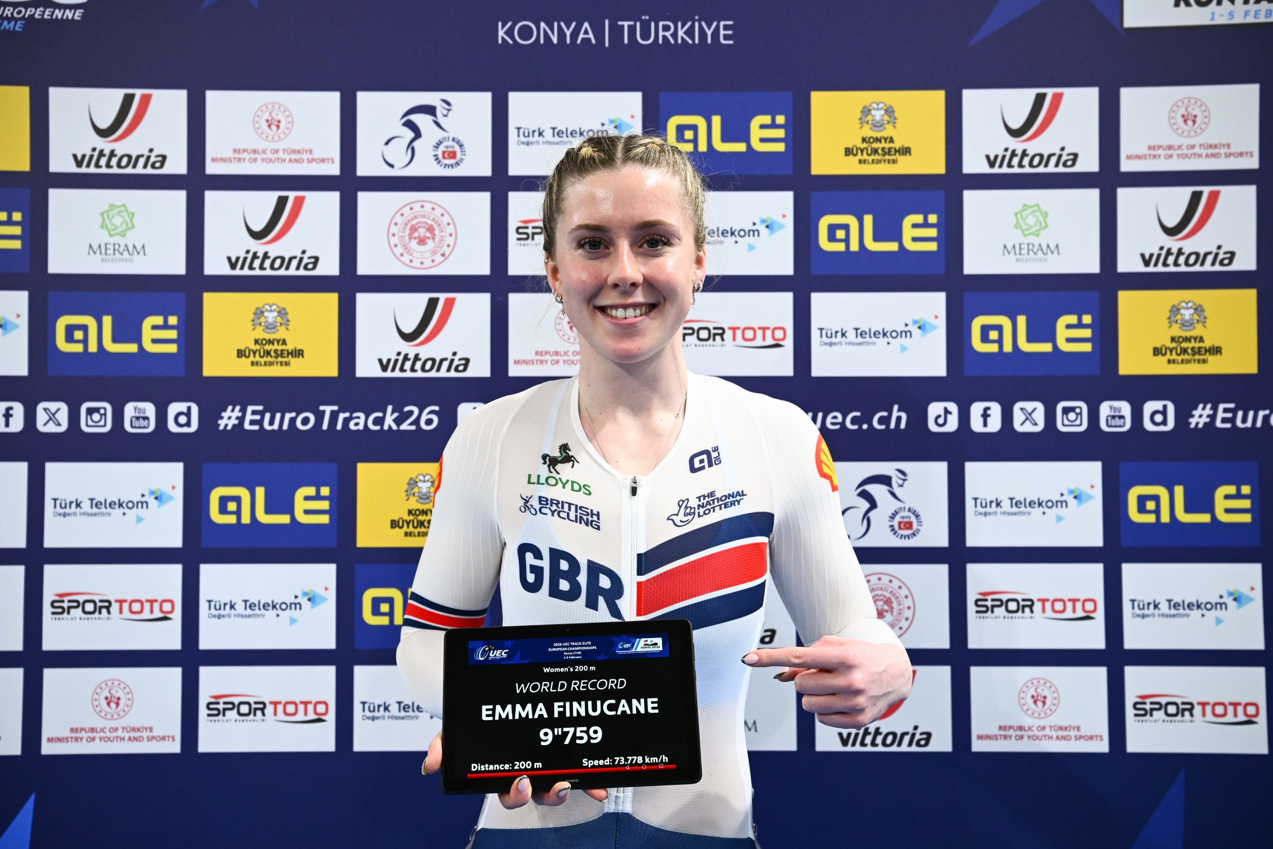 British sprinter Emma Finucane breaks flying 200m world record