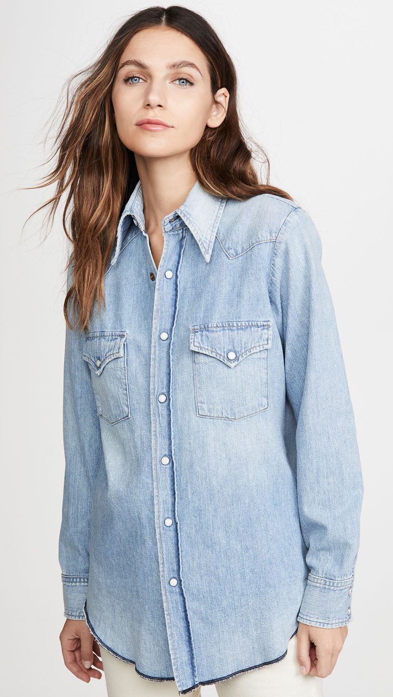 The 13 Best Women's Denim Shirts for 2023 | Marie Claire