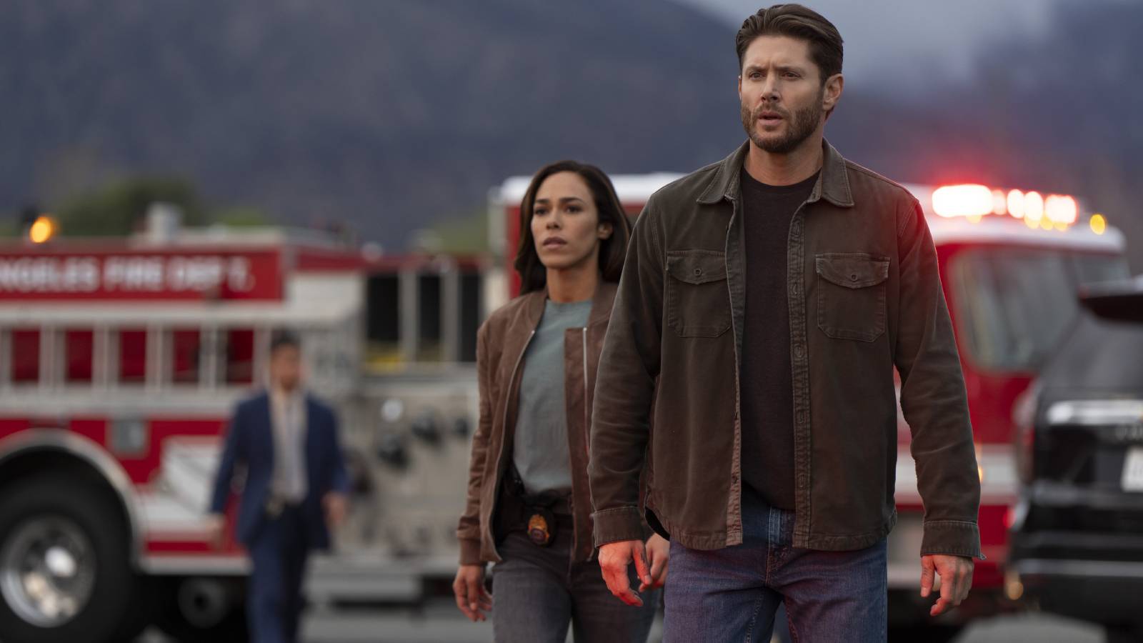 Jensen Ackles and Jesscia Camacho in Prime Video&#039;s Countdown