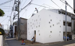 This two-storey house in Tokyo was designed by Hosaka for a deaf couple and their children