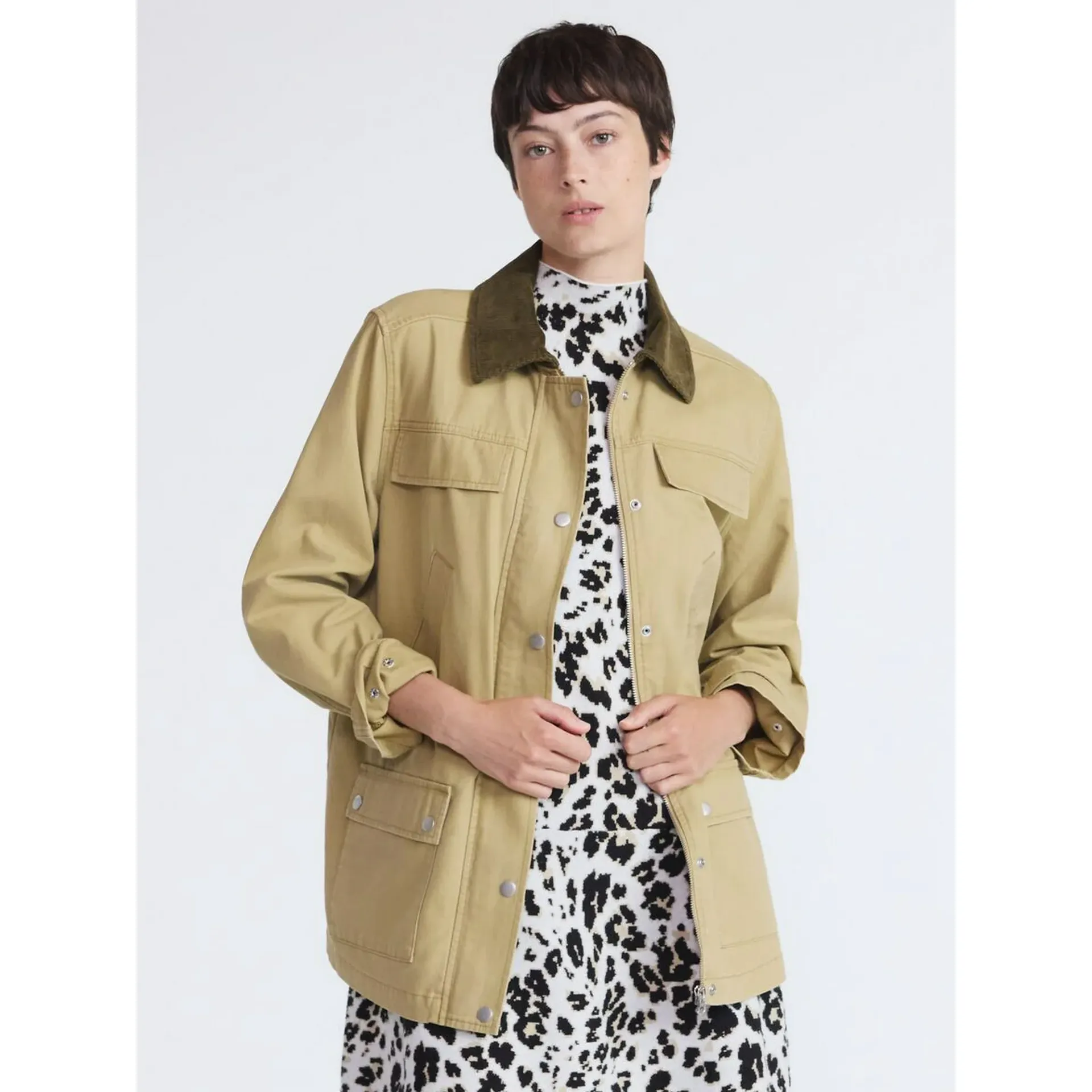 Scoop, Scoop Women’s and Women’s Plus Cotton Oversized Cargo Barn Jacket, Midweight, Xs-4x