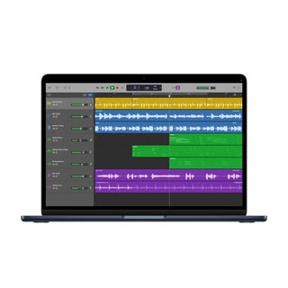 A MacBook with Apple Garageband running on it