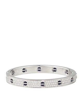 Cartier White Gold and Diamond-Paved Love Bracelet | Harrods Uk